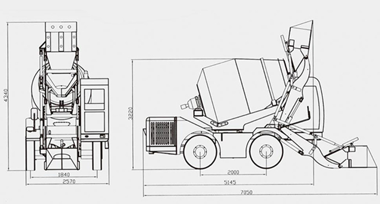 Self Loading Concrete Mixer Truck,wheel loader,dibo machinery