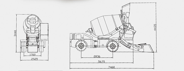 Self Loading Concrete Mixer Truck,wheel loader,dibo machinery